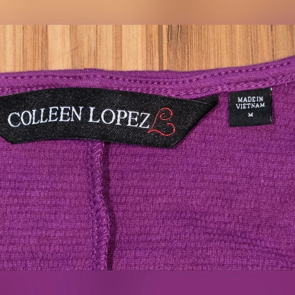 💚 NWT (In Bag) Colleen Lopez Purple Jacket with Bell Sleeves
